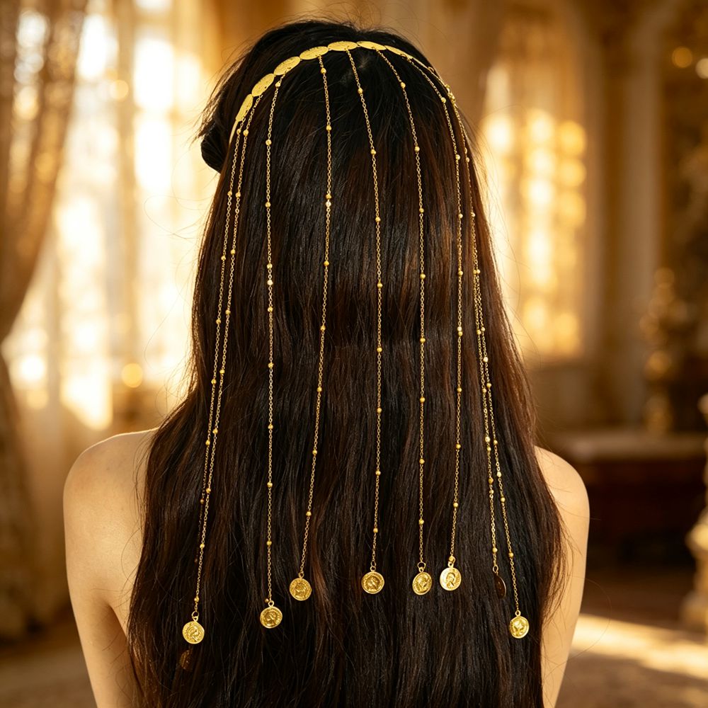 Women Fashion Photoshoot - Catena per capelli etnica boho gipsy
