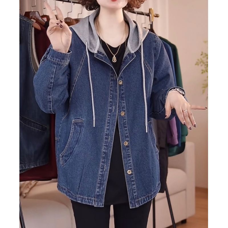 Women Fashion Jeans Top - Giacca in denim europea di alta