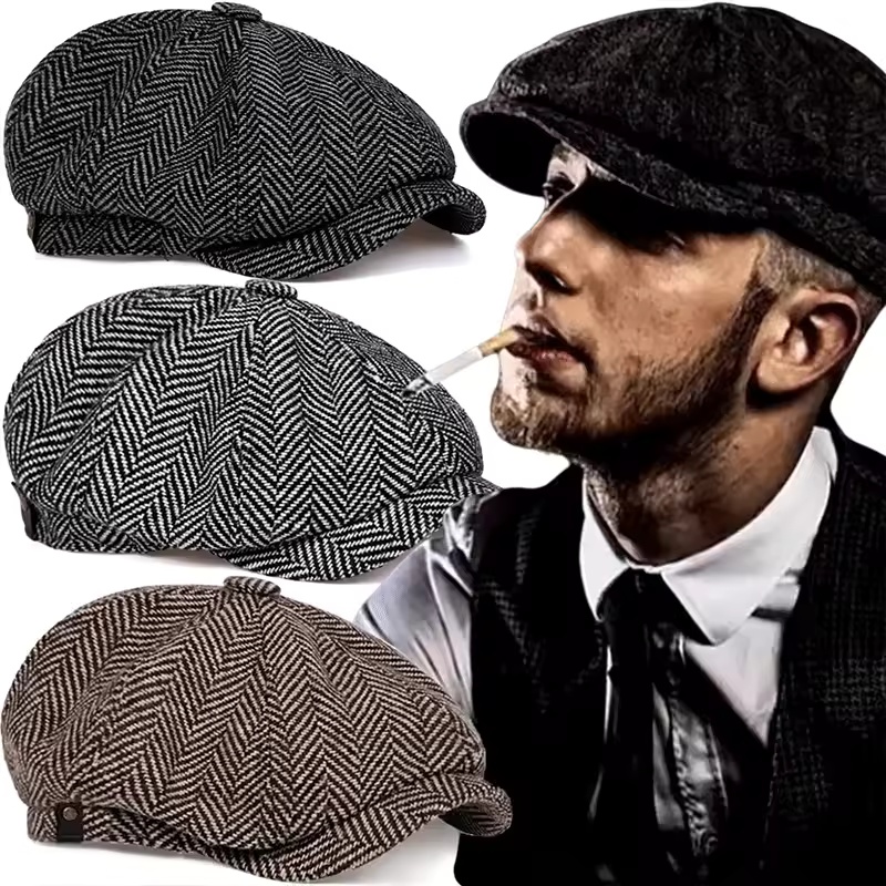 Women'S Fashion Peaky Blinders - Cappelli Newsboy in Tweed alla Moda