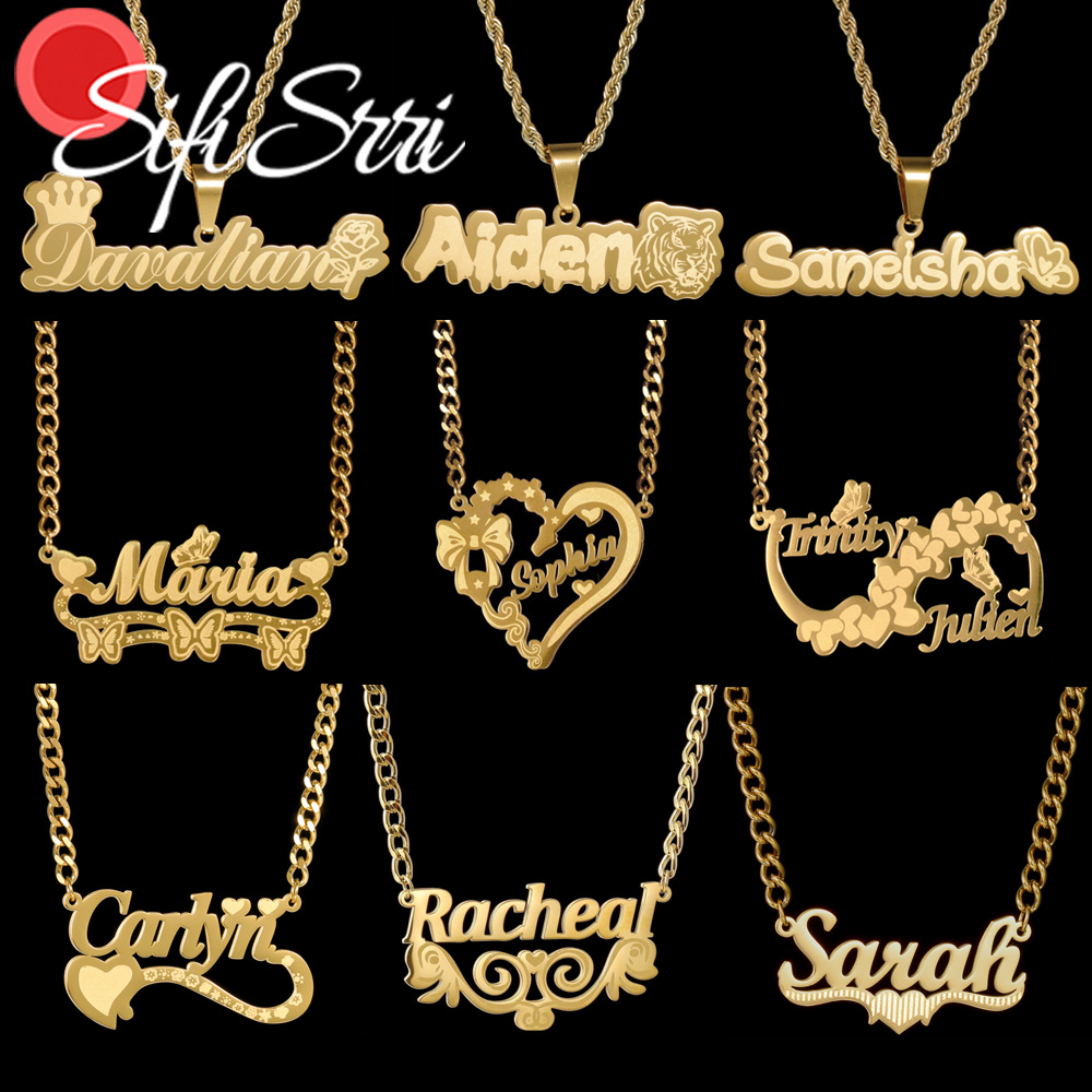Women'S Fashion Labels - Sifisrri Collana con nome personalizzato per