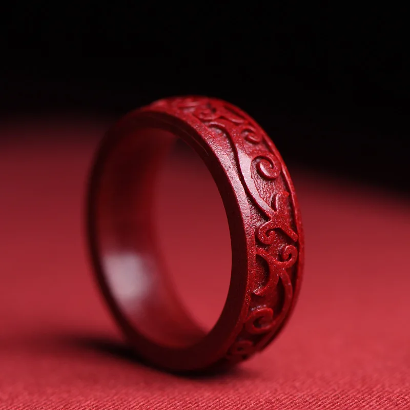 Women Fashion Rings - Naturale autentico anello cinabro regalo fidanzata
