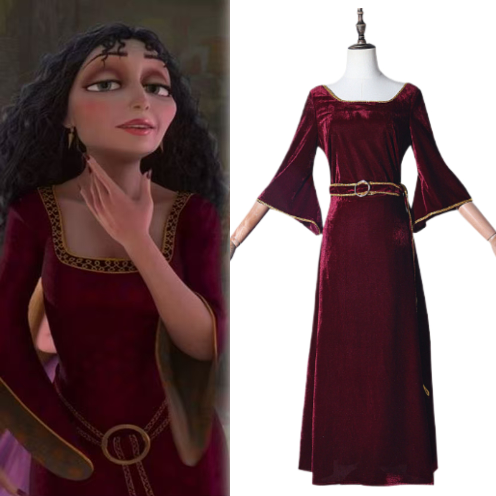Women Fashion Reddit - Costume Cosplay Anime Madre Gothel, Abito