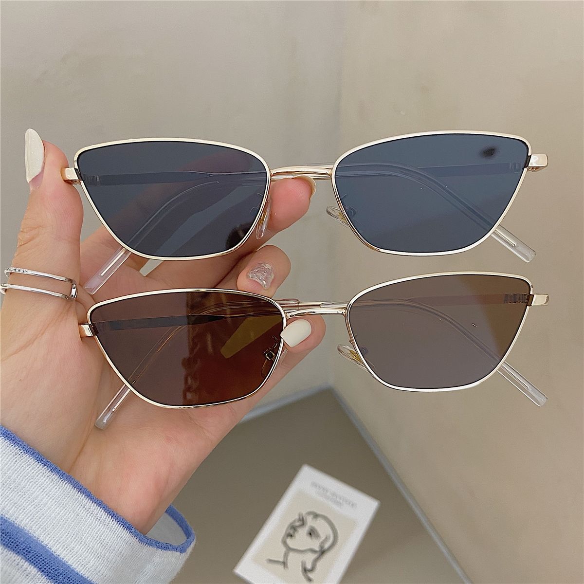Women'S Fashion Eyeglasses - Occhiali da Sole in Metallo a