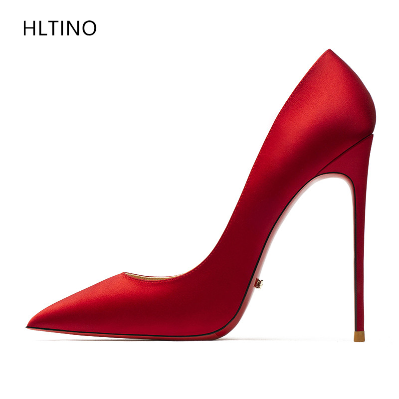 Women Fashion Reddit - HLTINO Scarpe eleganti in seta rossa
