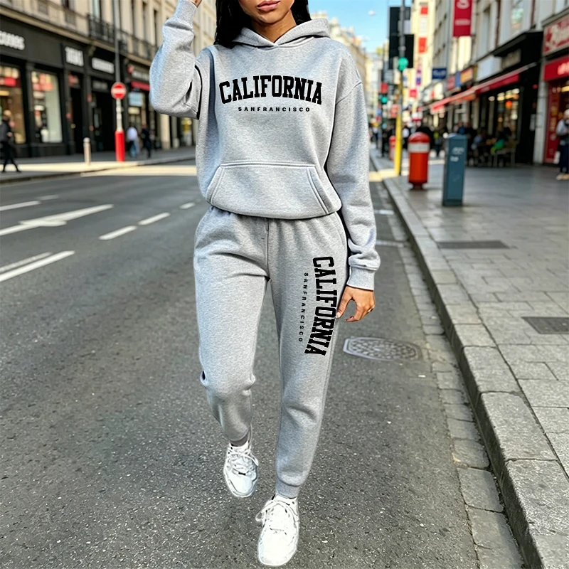 Women'S Fashion Hoodie - Tuta Casual Urbana con Cappuccio e