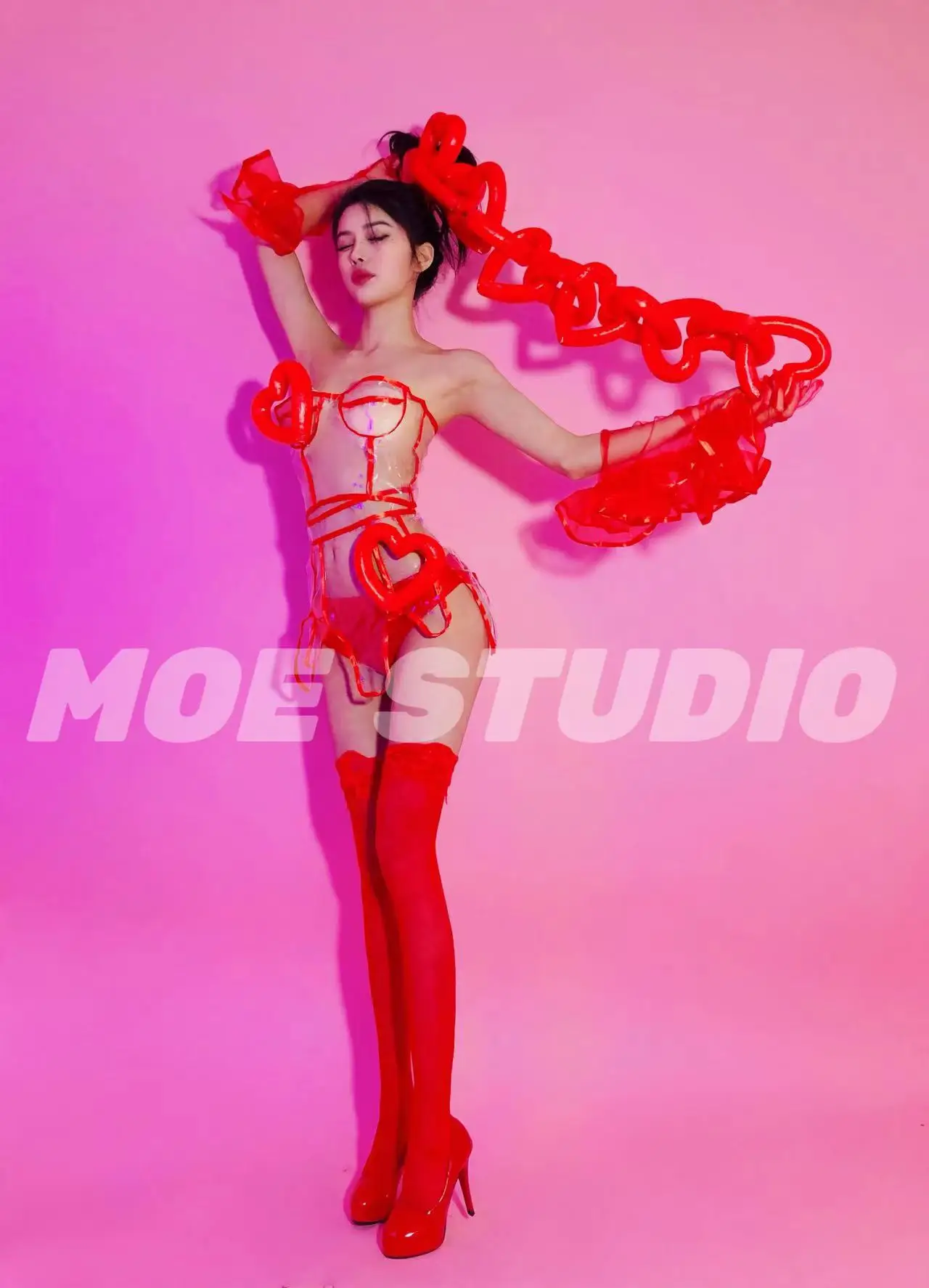 Women'S Day Fashion Show - Nuovo Set Sexy in Pelle Trasparente