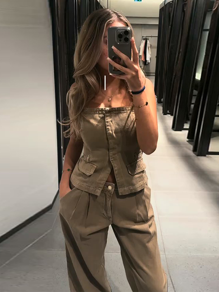 Completo da donna Y2K con top  - Women Fashion Jeans Top recensione e prezzo