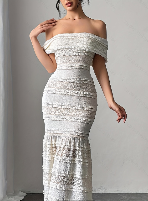 Abito in pizzo monospalla da d - Women Fashion Dress Names recensione e prezzo