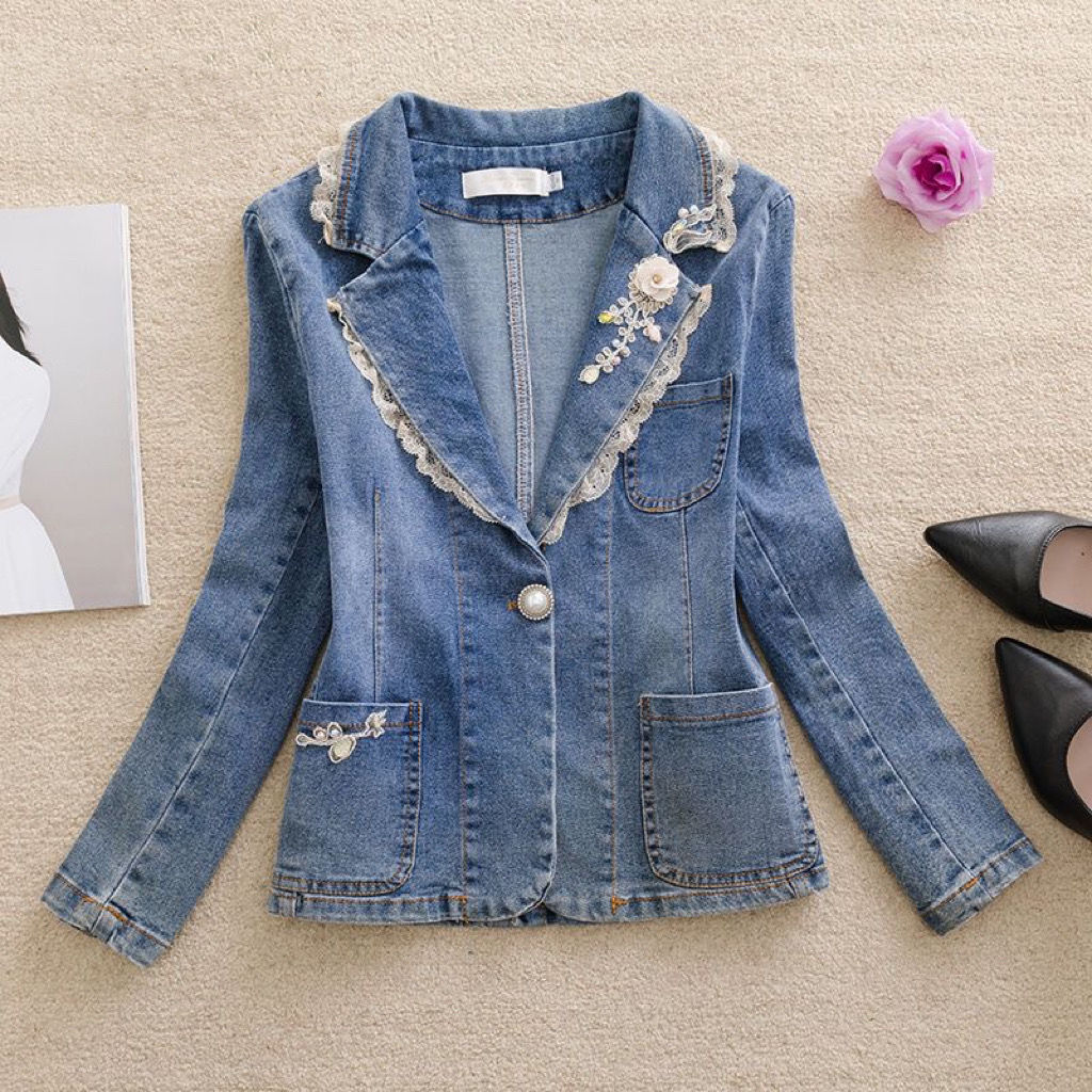 Giacca di Jeans da Donna con C - Women Fashion Jeans Top recensione e prezzo