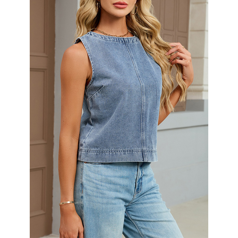Benuynffy Gilet in denim casua - Women Fashion Jeans Top recensione e prezzo