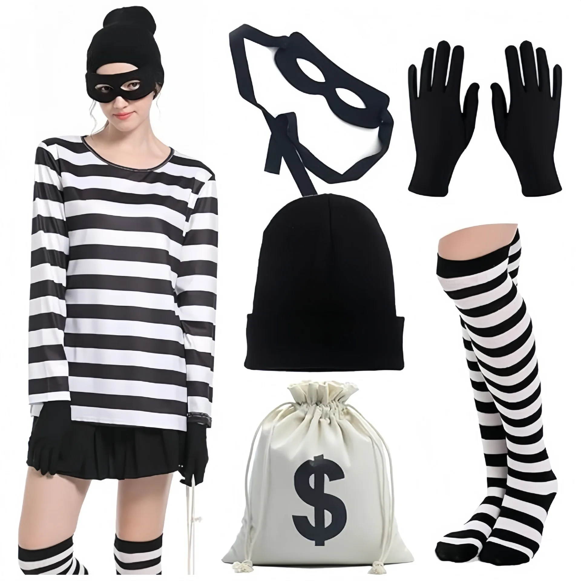 Convict Thief Costume Cosplay  - Women'S Fashion Gloves recensione e prezzo