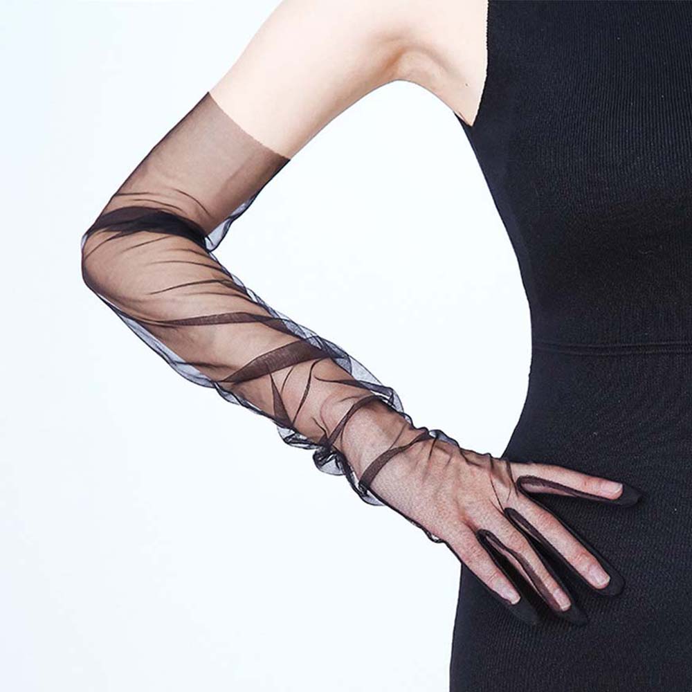 1 paio di guanti in Tulle tras - Women Fashion Photoshoot recensione e prezzo