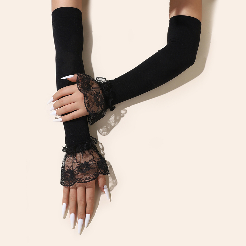 Manicotti lunghi in pizzo alla - Women'S Fashion Gloves recensione e prezzo