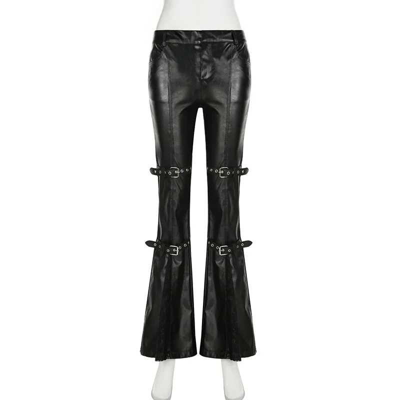 Pantaloni svasati in pelle PU  - Women'S Fashion Trousers recensione e prezzo