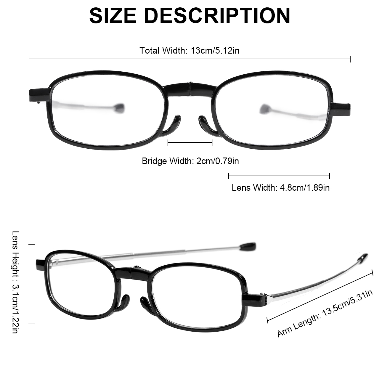 1pc Occhiali da lettura pieghe - Women'S Fashion Reading Glasses recensione e prezzo
